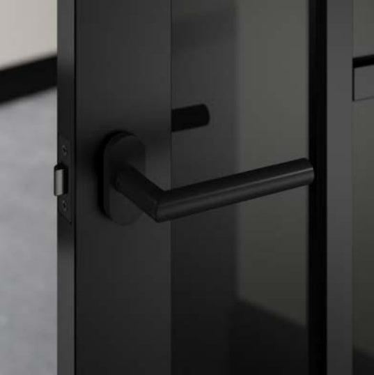 Slim Matt Black Tubular Mortice Latch – Variant 2