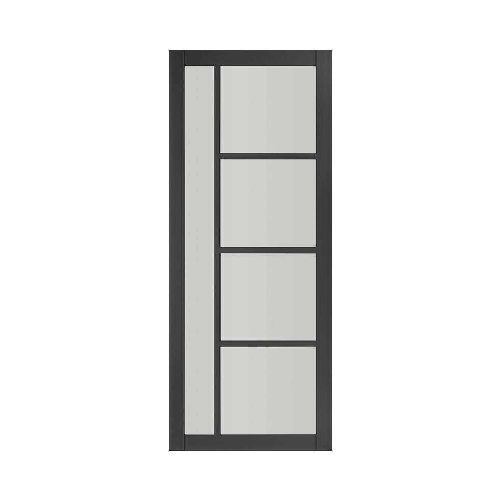 Deanta Brixton Prefinished Black Industrial Internal Door with Glass