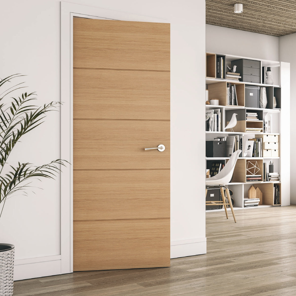 Amalfi Clear Glazed Prefinished Oak Internal Door