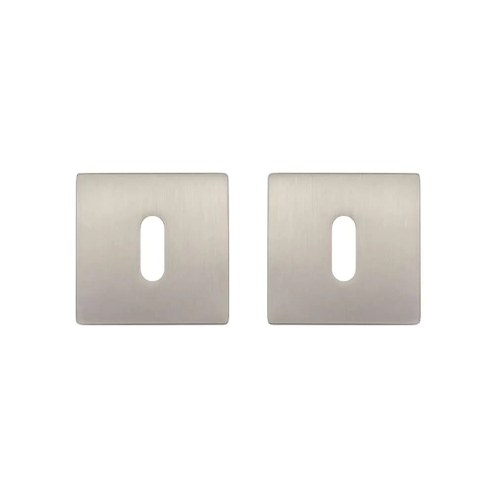 Square Escutcheon – Pair Satin Nickel