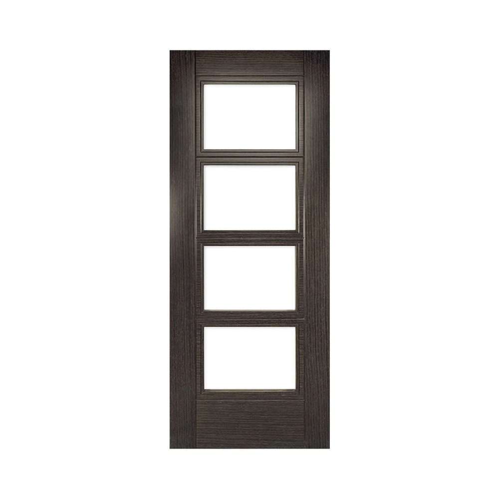Deanta Montreal Prefinished Dark Ash Grey Internal Door with Glass