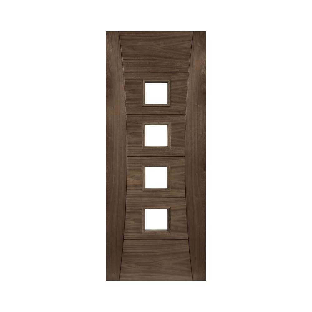 Deanta Pamplona Prefinished Walnut Internal FD30 Fire Door with Glass