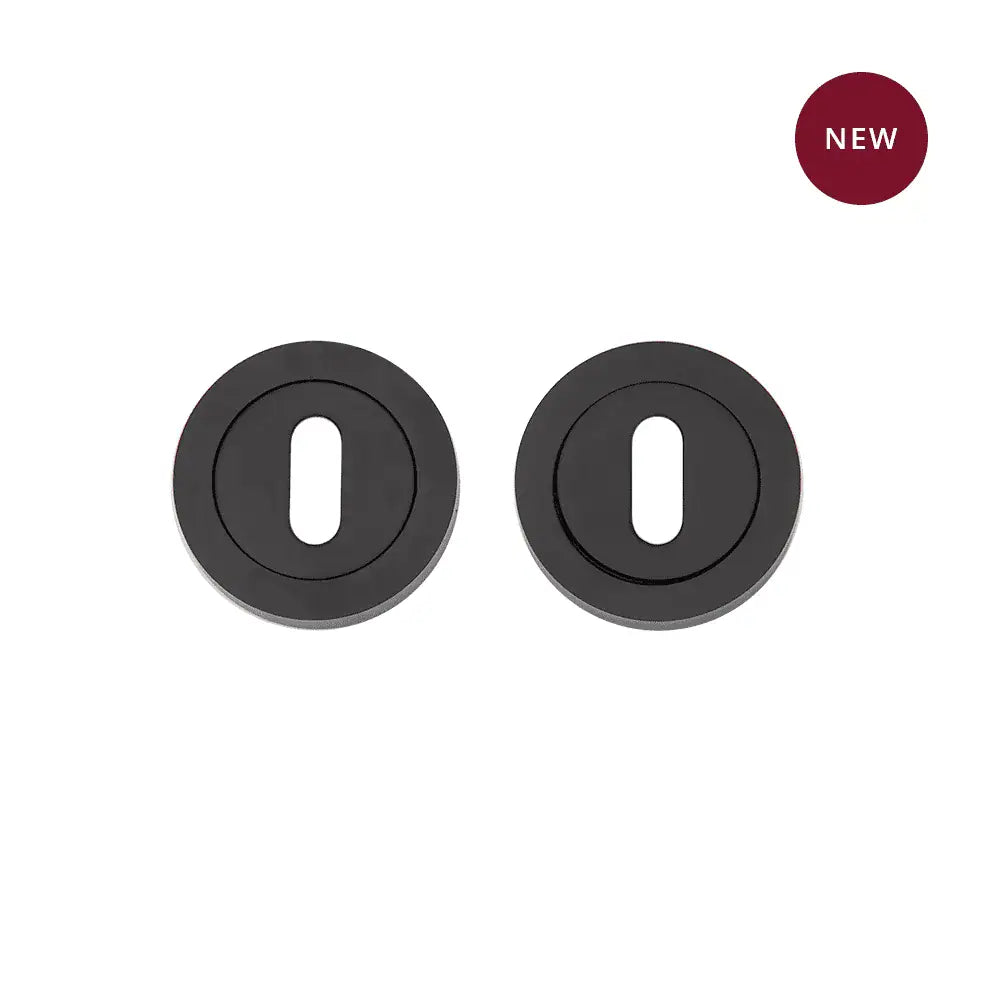 Round Escutcheon – Pair Matt Black Finish