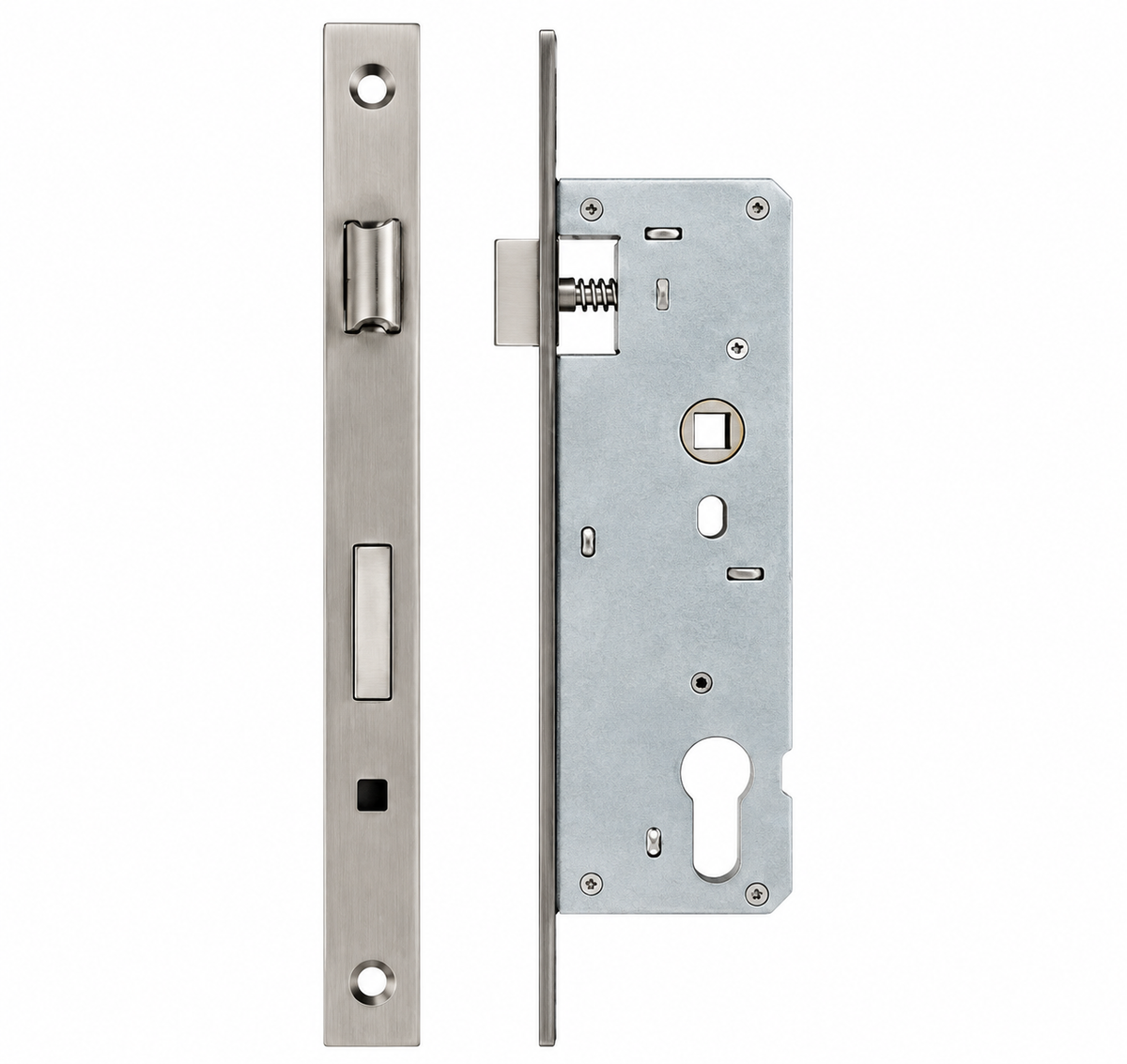 Slim Euro Profile Sash Lock, Stainless Steel