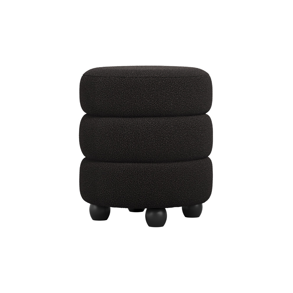 Emi Pouffe Black LPD HOME
