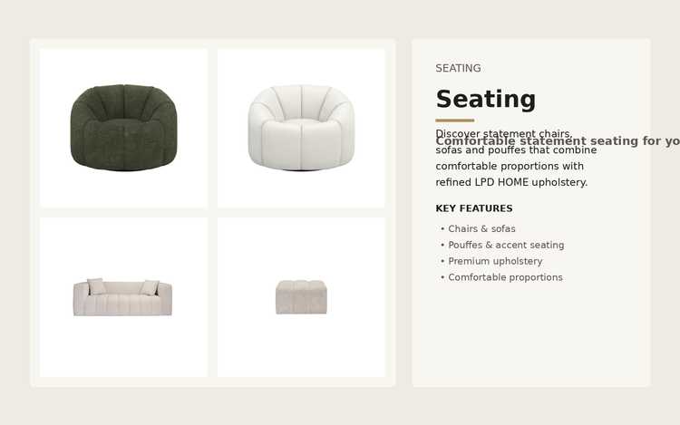 LPD HOME Seating Collection