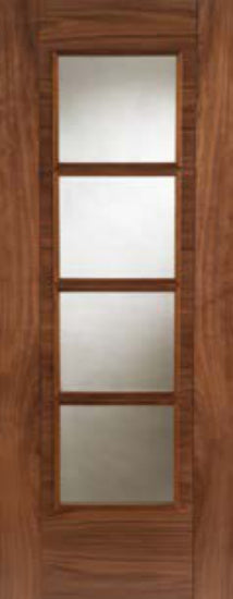 Walnut Iseo – Central 4 Light Glazed