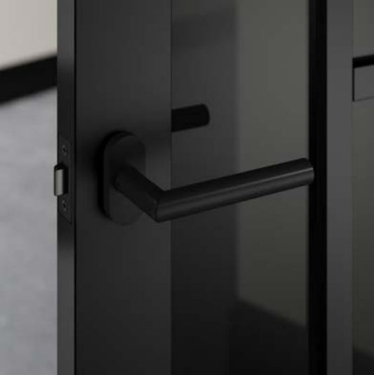 Slim Matt Black Tubular Mortice Latch – Variant 1