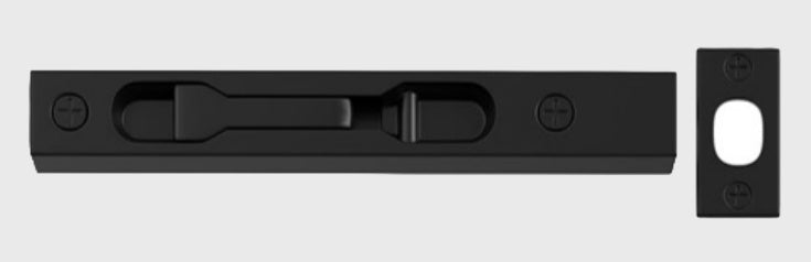 Slim Matt Black Flush Bolt