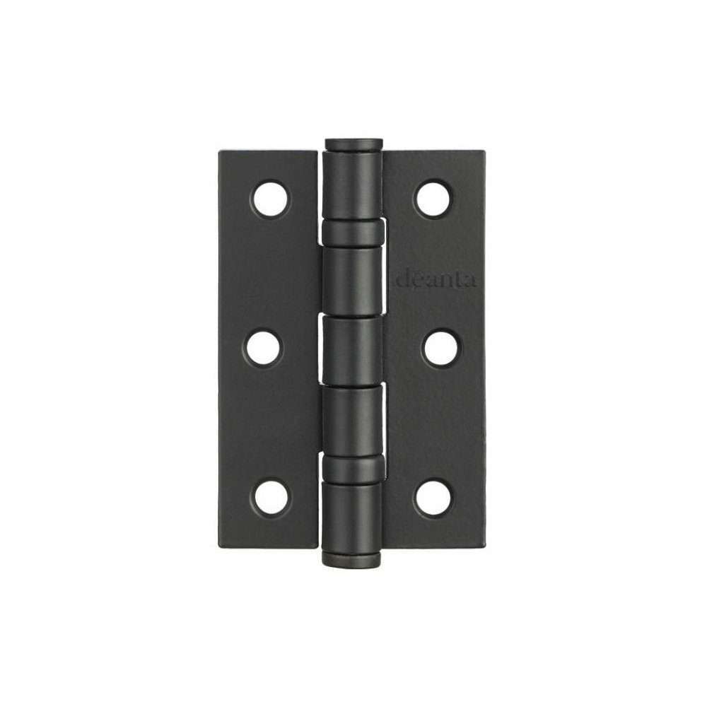 Steel Hinges Pair Square Black Finish