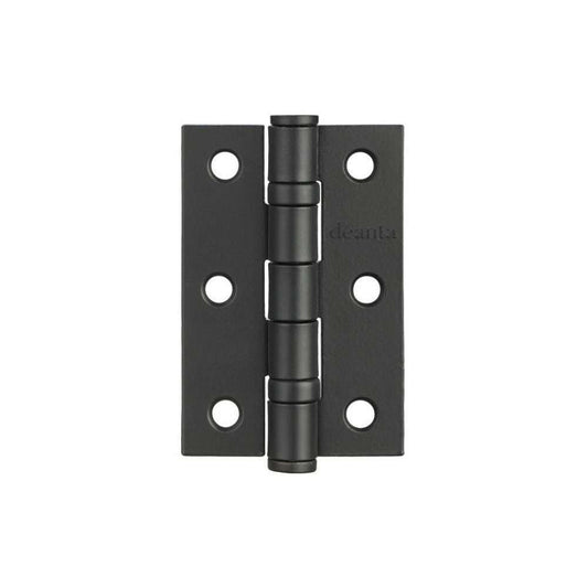 Steel Hinges Pair Square Black Finish
