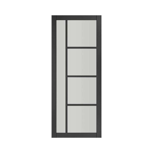 Deanta Brixton Prefinished Black Industrial Internal Door with Glass