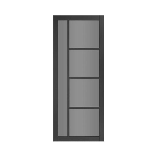 Deanta Brixton Prefinished Black Industrial Internal Door with Tinted Glass