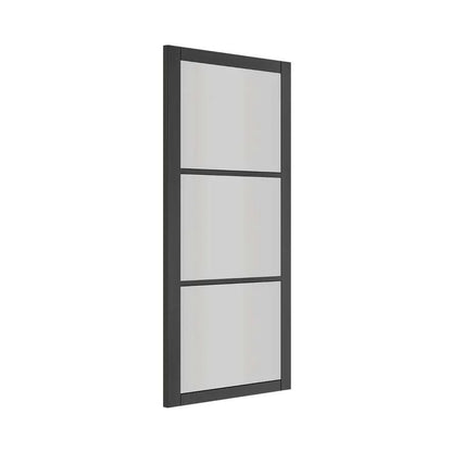 Deanta Camden Prefinished Black Industrial Internal Door with Glass