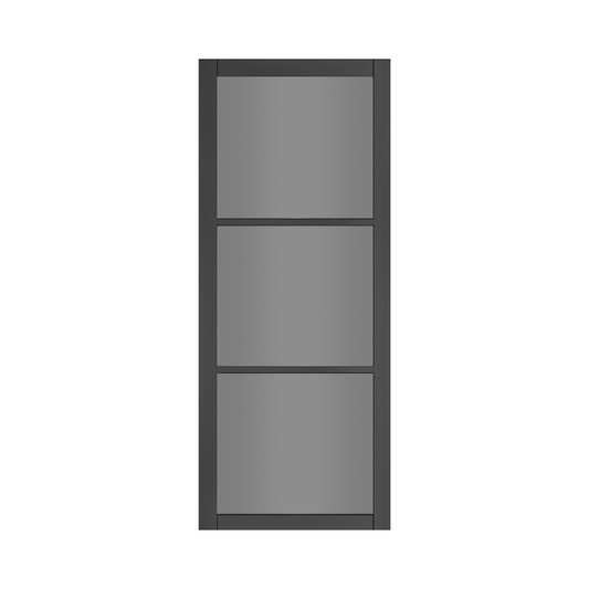 Deanta Camden Prefinished Black Industrial Internal Door with Tinted Glass