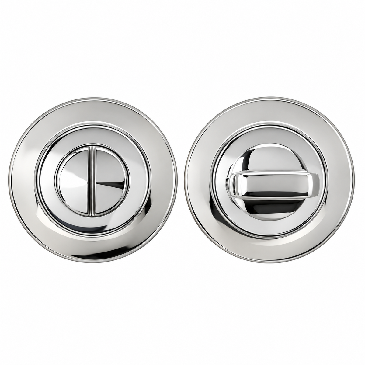 Thumb-Turn Lock – Round Polished Chrome
