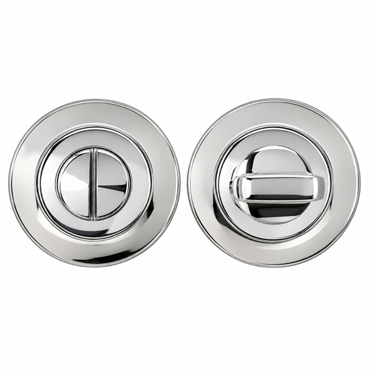 Thumb-Turn Lock – Round Polished Chrome