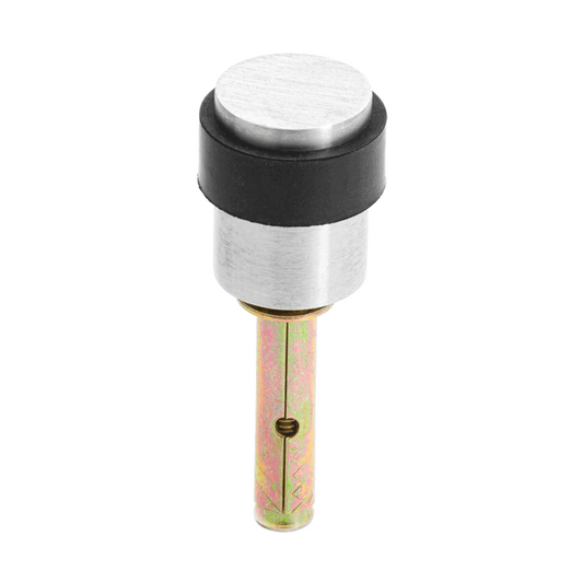 Collared Door Stop Satin Stainless Steel Floor Mounted