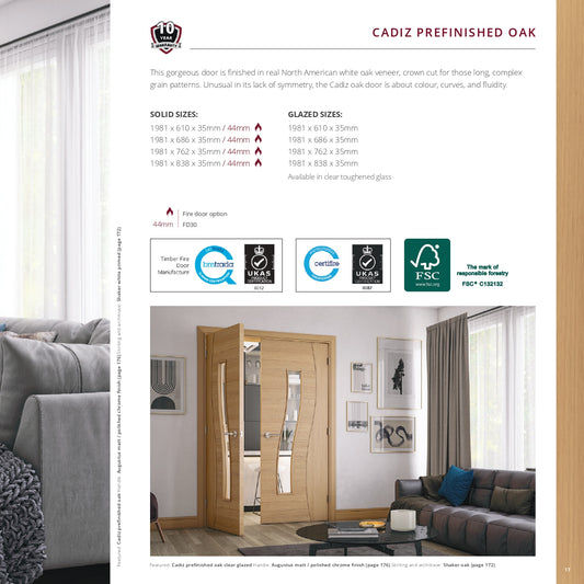 Cadiz Prefinished Oak Internal Door