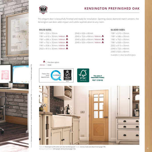 Seville Prefinished Oak Internal Door