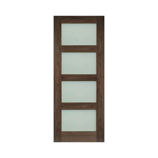 Deanta Coventry Prefinished Internal Walnut Door with Frosted Glass