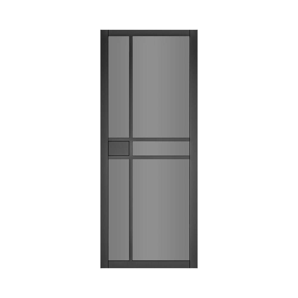 Deanta Dalston Prefinished Black Industrial Internal Door with Tinted Glass