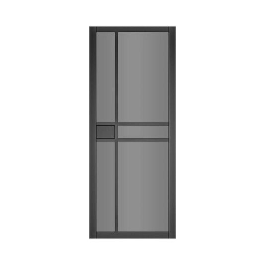 Deanta Dalston Prefinished Black Industrial Internal Door with Tinted Glass