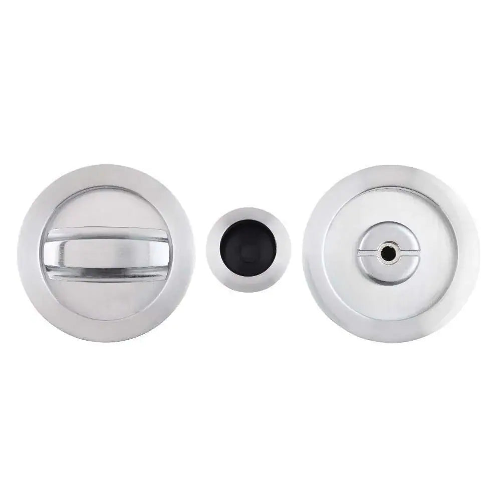 Round Flush Thumb-Turn Lock Satin Chrome Finish