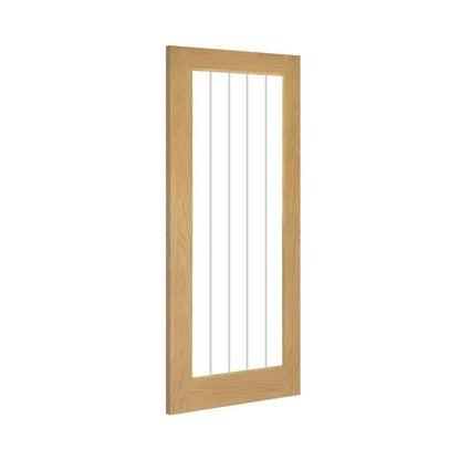 Deanta Ely 1L Prefinished Full Glass Internal Oak Door