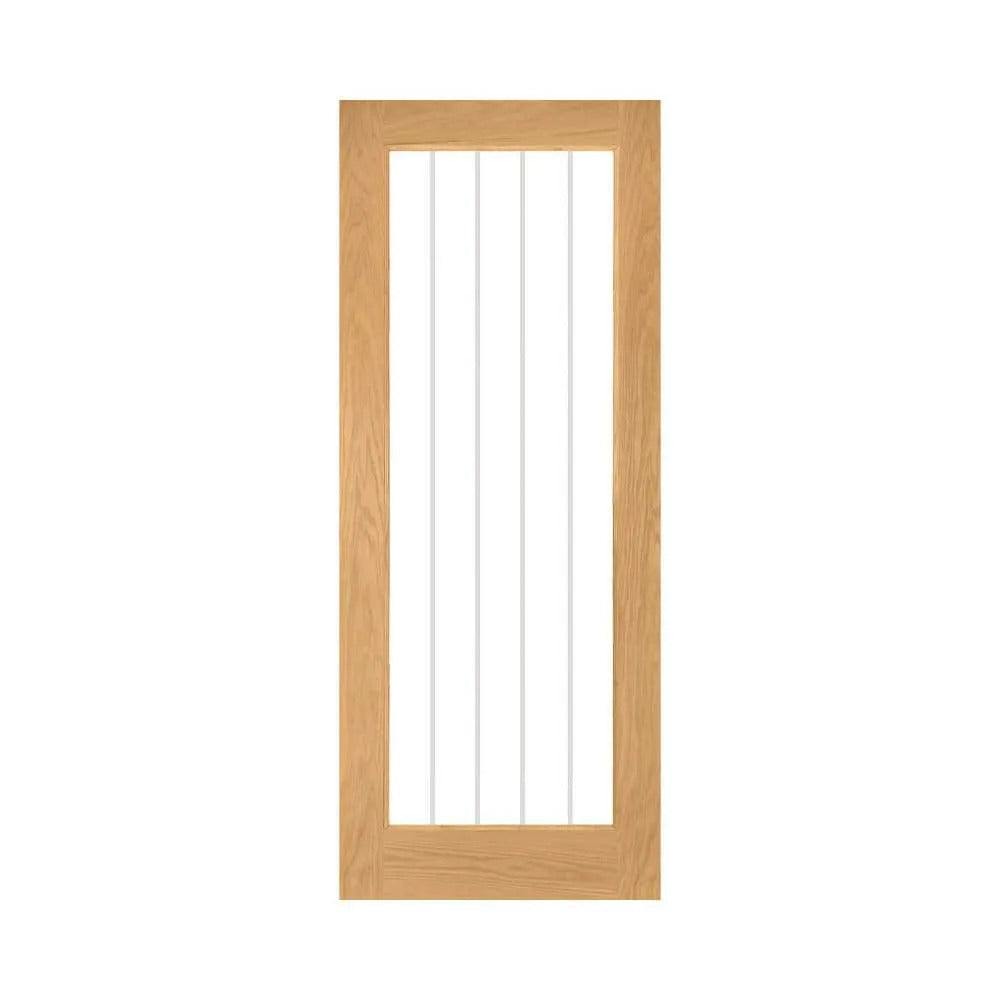 Deanta Ely 1L Prefinished Full Glass Internal Oak Door