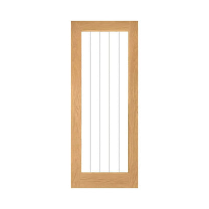 Deanta Ely 1L Prefinished Full Glass Internal Oak Door