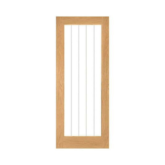 Deanta Ely 1L Prefinished Full Glass Internal Oak Door
