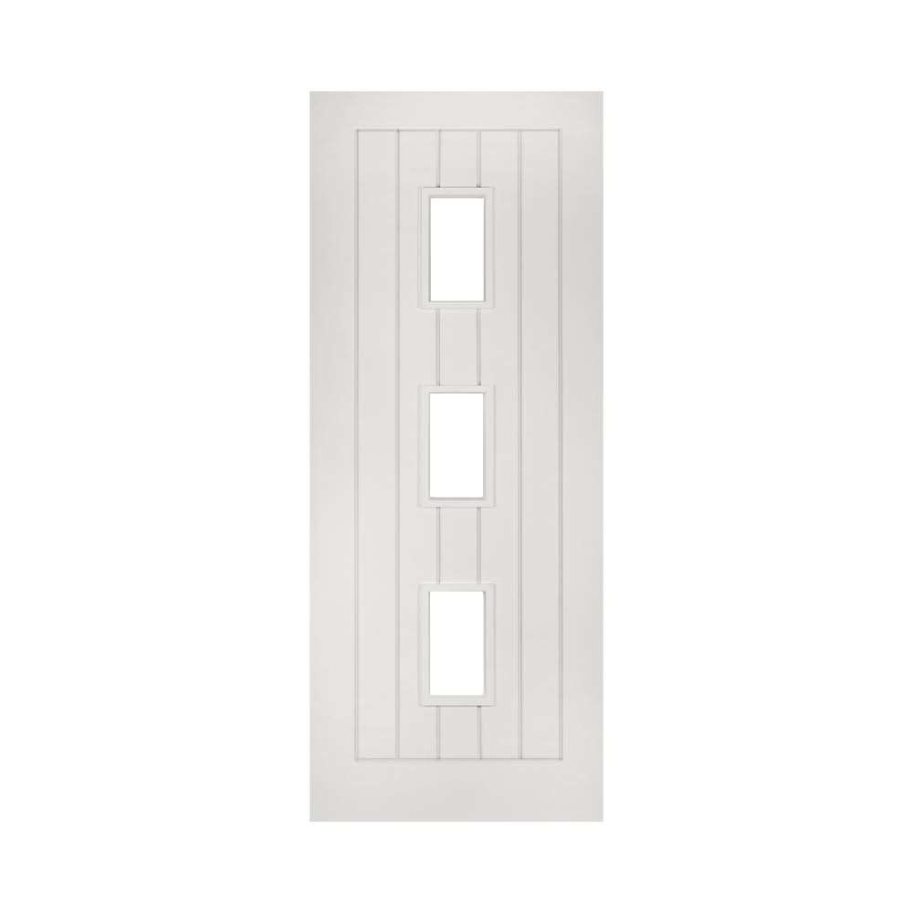 Deanta Ely 3L White Internal Door with Glass