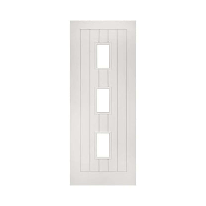 Deanta Ely 3L White Internal Door with Glass