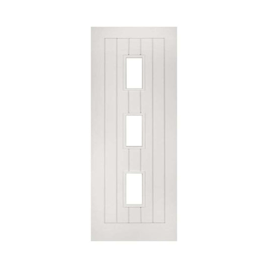 Deanta Ely 3L White Internal Door with Glass