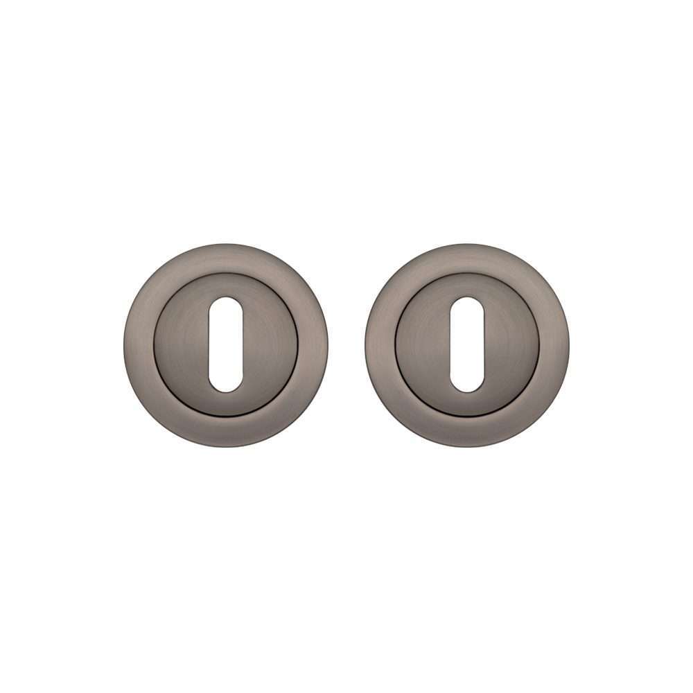 Round Escutcheon – Pair Matt Satin Black Nickel