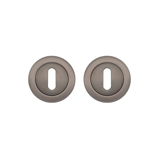 Round Escutcheon – Pair Matt Satin Black Nickel