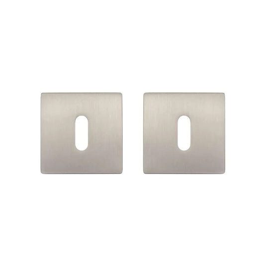 Square Escutcheon – Pair Satin Nickel