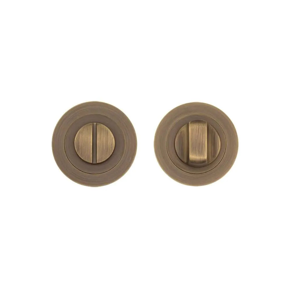 Thumb-Turn Lock – Round Matt Antique Brass