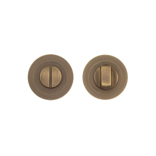 Thumb-Turn Lock – Round Matt Antique Brass
