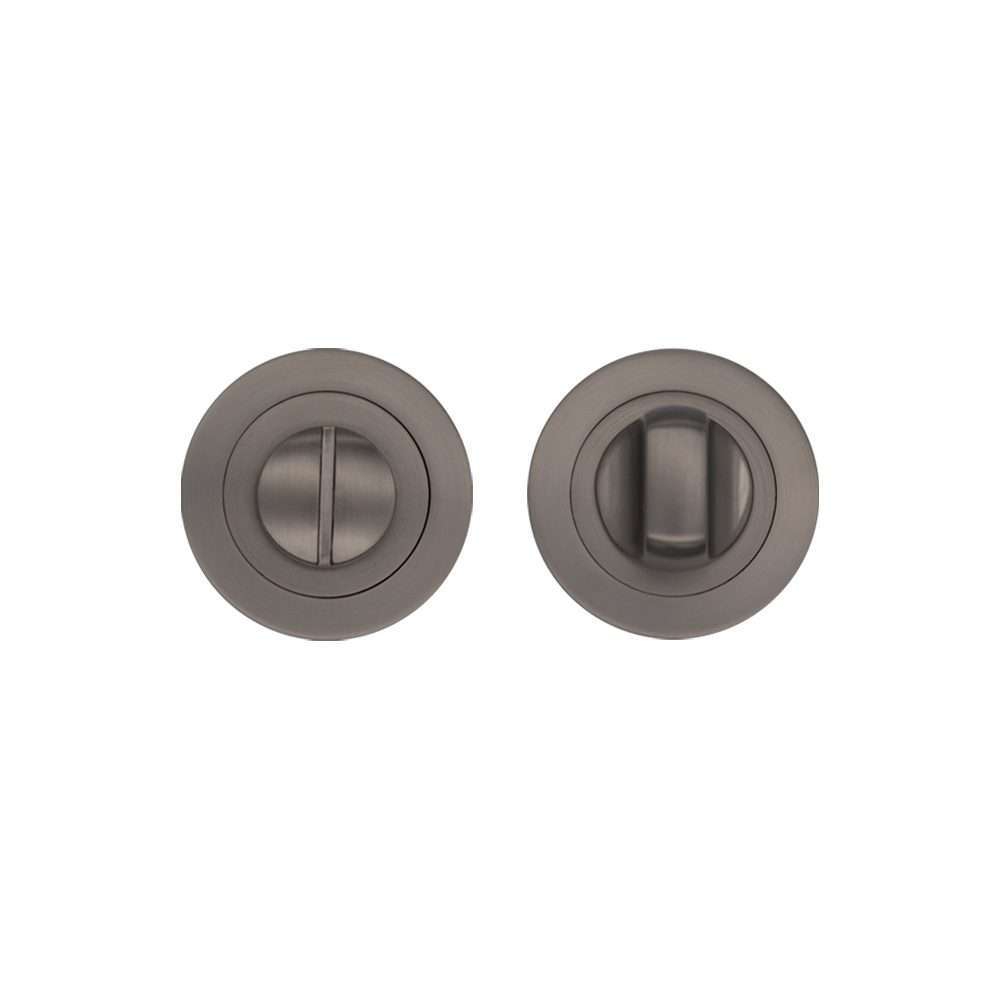 Thumb-Turn Lock – Round Matt Satin Black Nickel