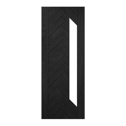 Deanta Fontaine Brushed Black Oak Internal Door with Glass