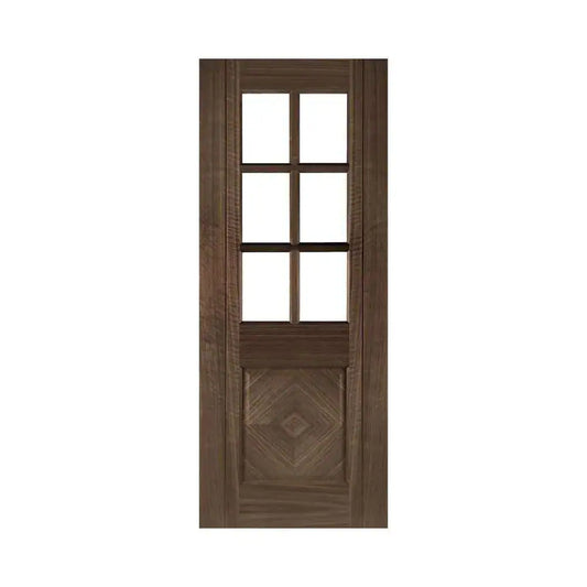Deanta Kensington Prefinished Internal Walnut Door with Glass