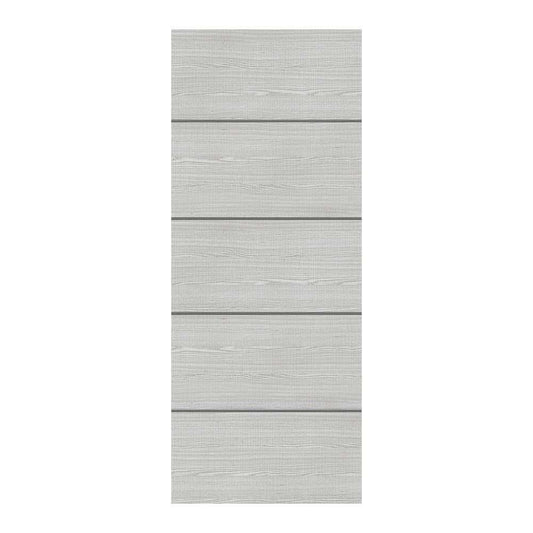 Flush Light Grey Ash Door Prefinished With Dark Grey Ash Inlays (Vertical) – D101