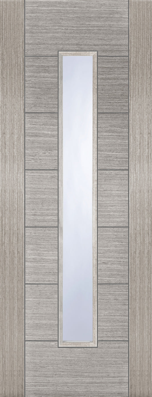 Light Grey Corsica – 18G Offset Glazed Pair - PM-Mendes Grey Prefinished
