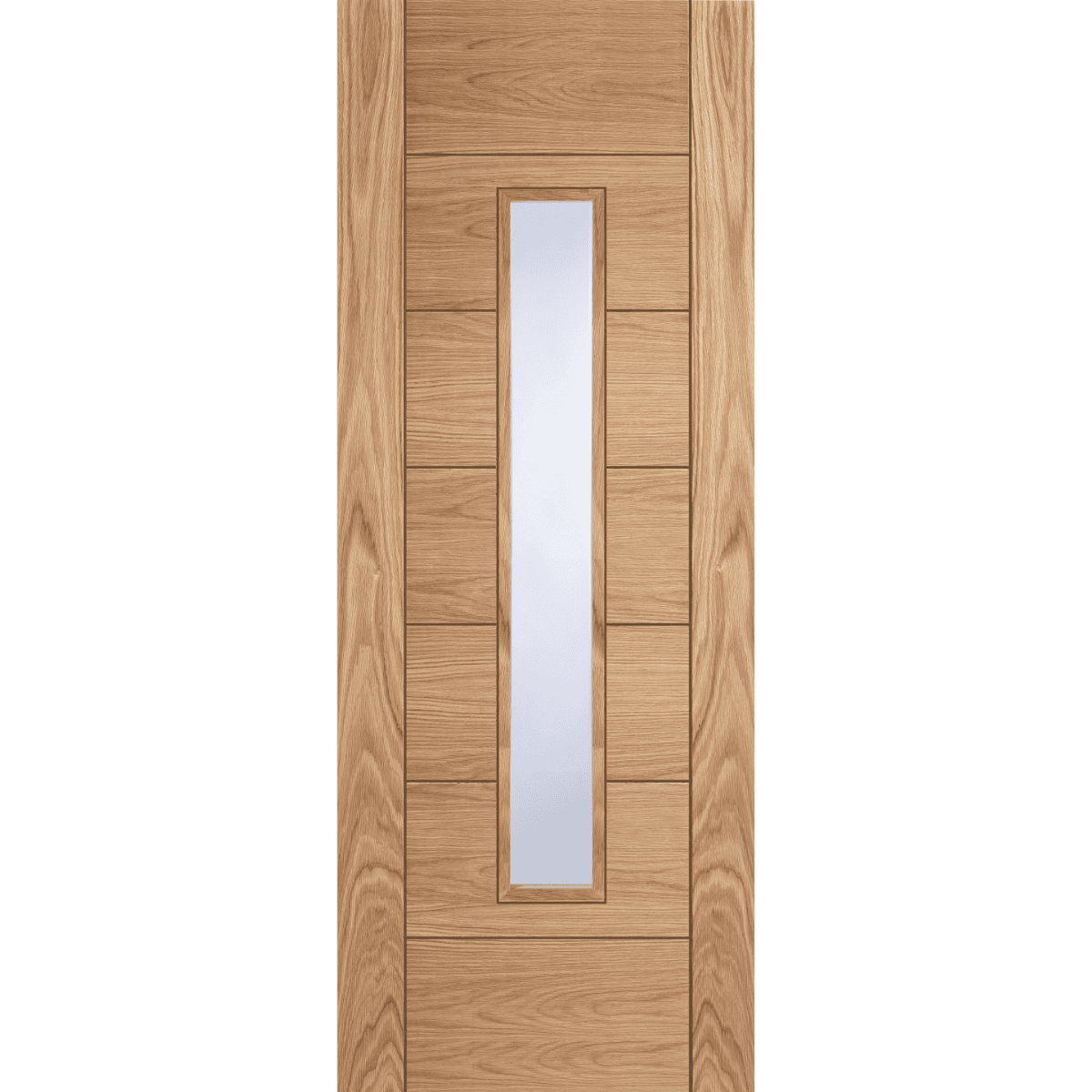 Oak Corsica 18G Central Clear Glazed Internal Door