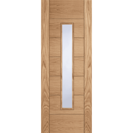Oak Corsica 18G Central Clear Glazed Internal Door