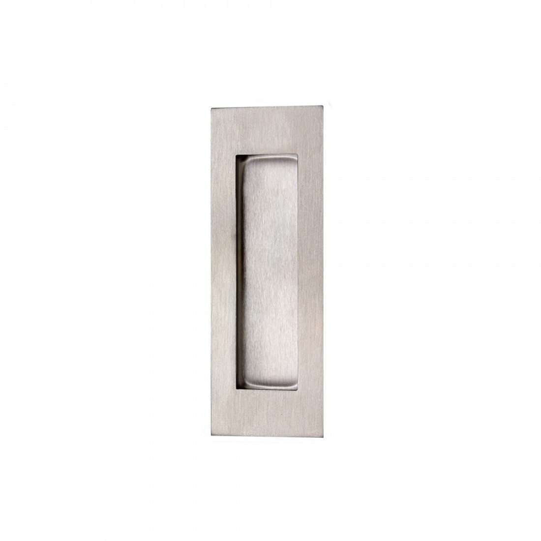 Slim Pocket Door Finger Pull Handle (Pair) Satin Chrome Finish