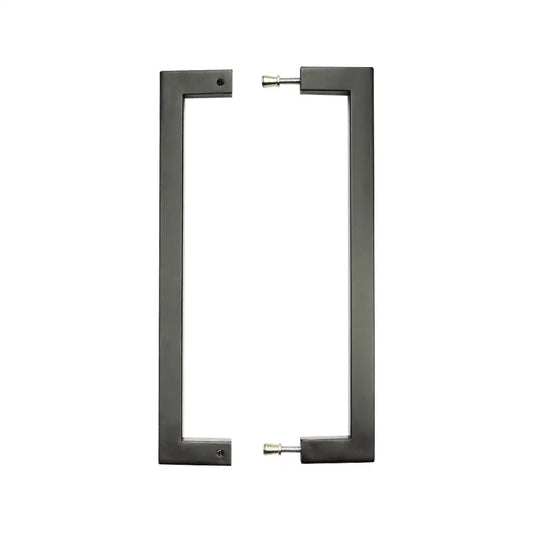 Urban Pull Handle (Pair) Tube 20*20mm / 60*320mm (each) Matt Black Steel Finish Back to back fixing