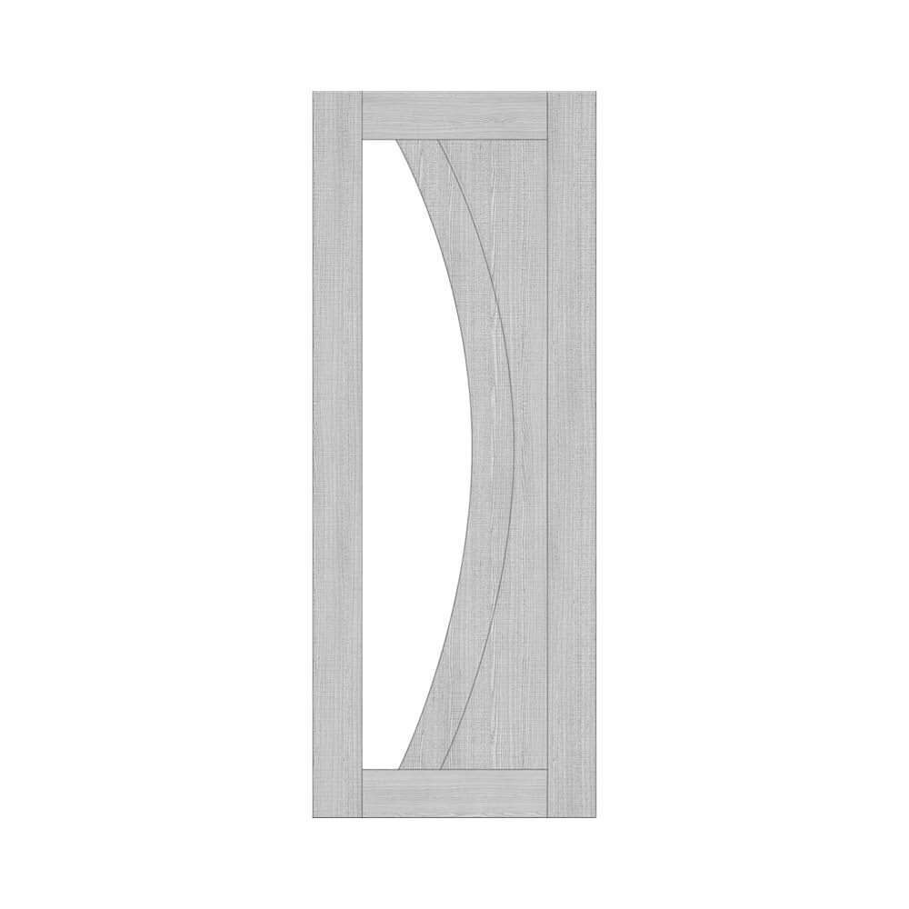 Deanta Ravello Prefinished Light Ash Grey Internal Door with Glass